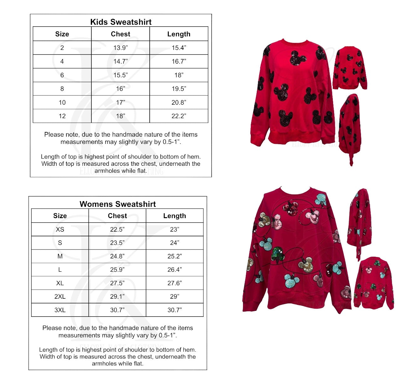 Pink Mouse Sequin | Sweatshirt | Womens | RTS