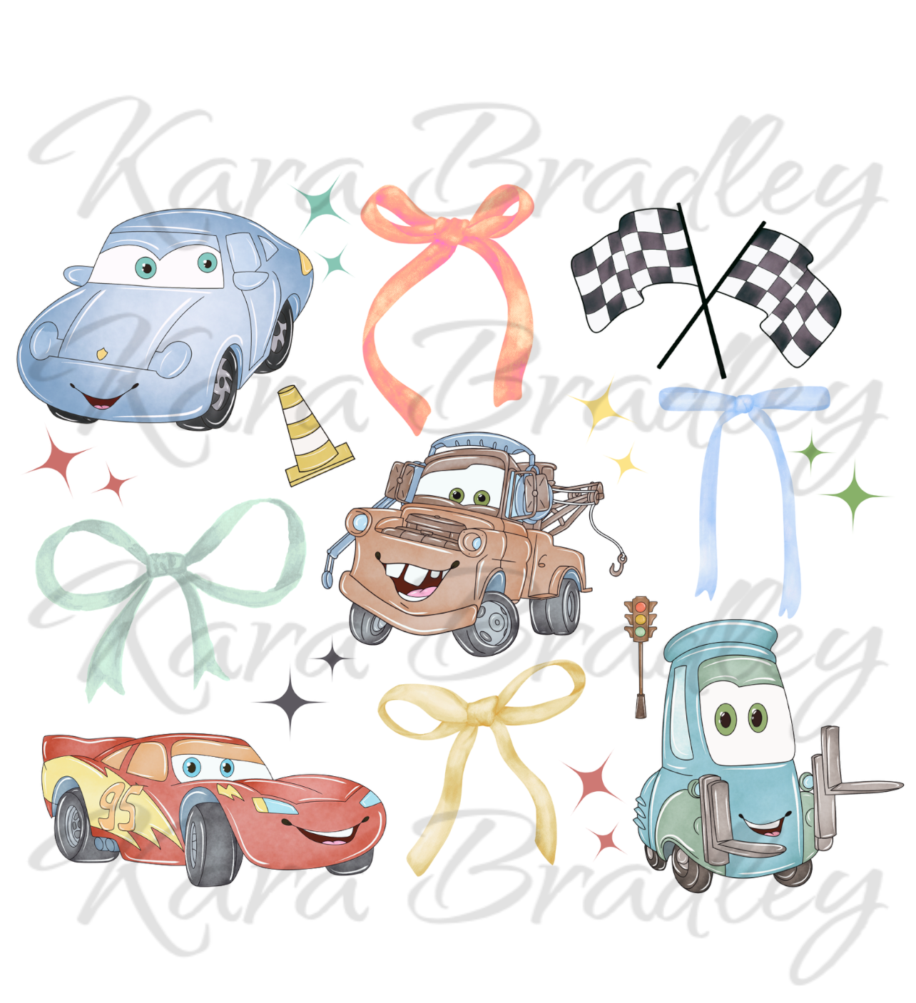 Car Bows - Girls - Digital