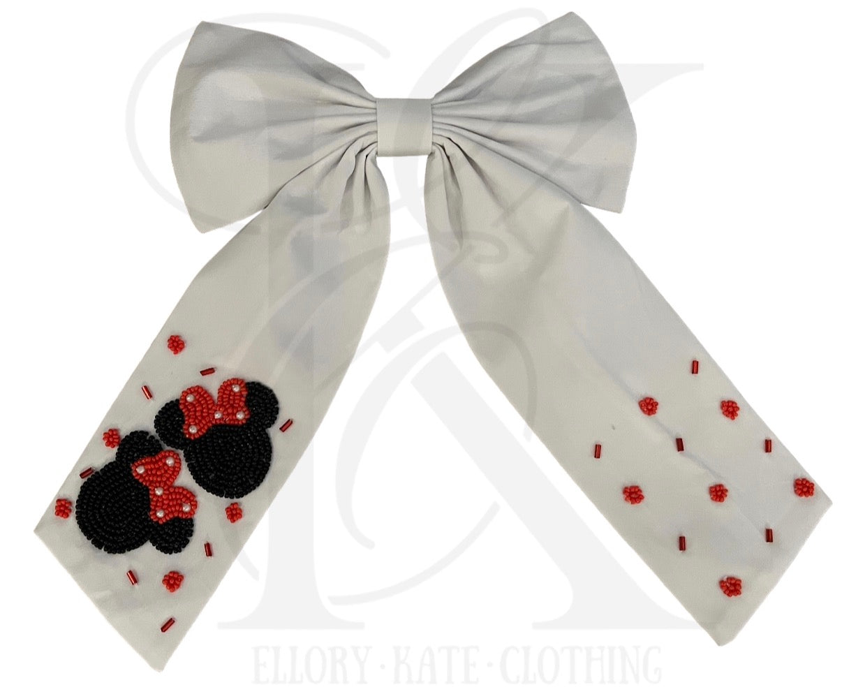 RTS - Red Polka Dot Bow Mouse - Bow