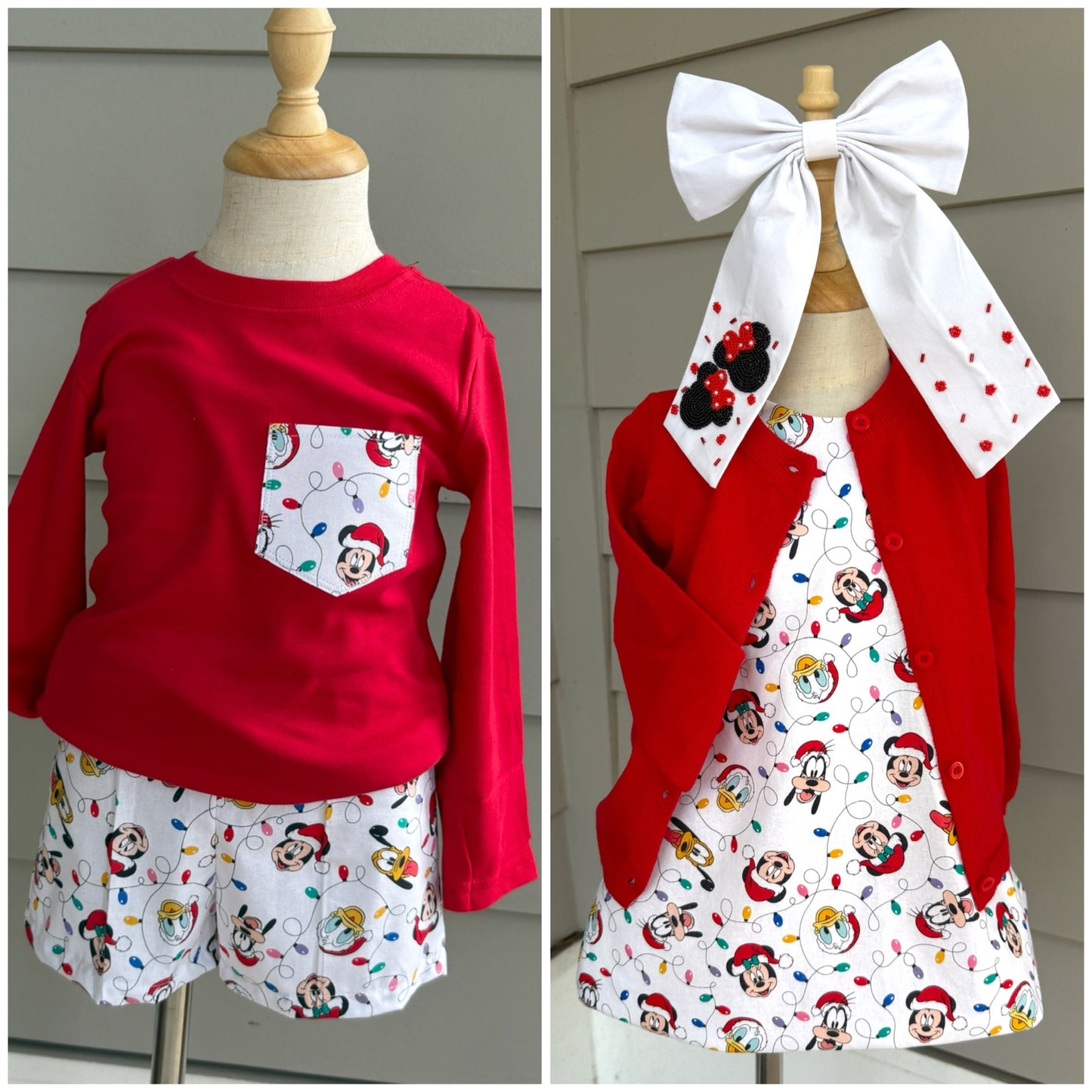 Christmas Mouse - Boys Pocket Tee