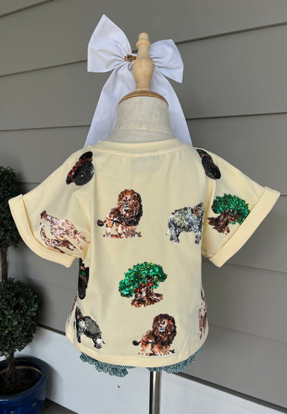 PRESALE - Safari Sequin - Tee - Kids