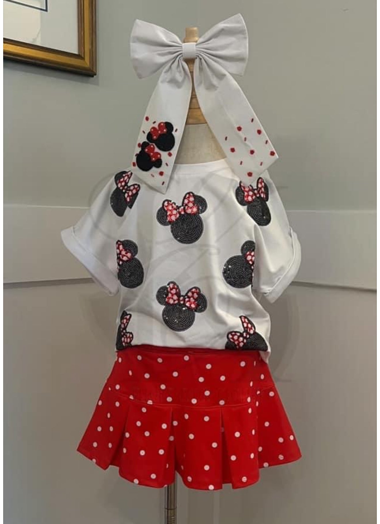 PRESALE - Bow Mouse & Sequins Tee - Kids