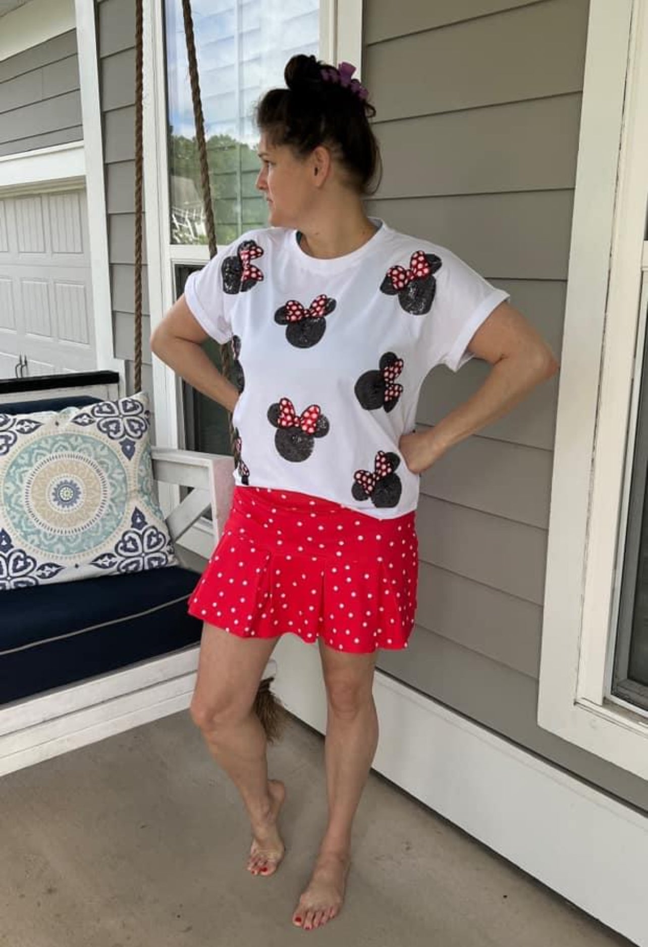 PRESALE - Bow Mouse & Sequins Tee - Kids