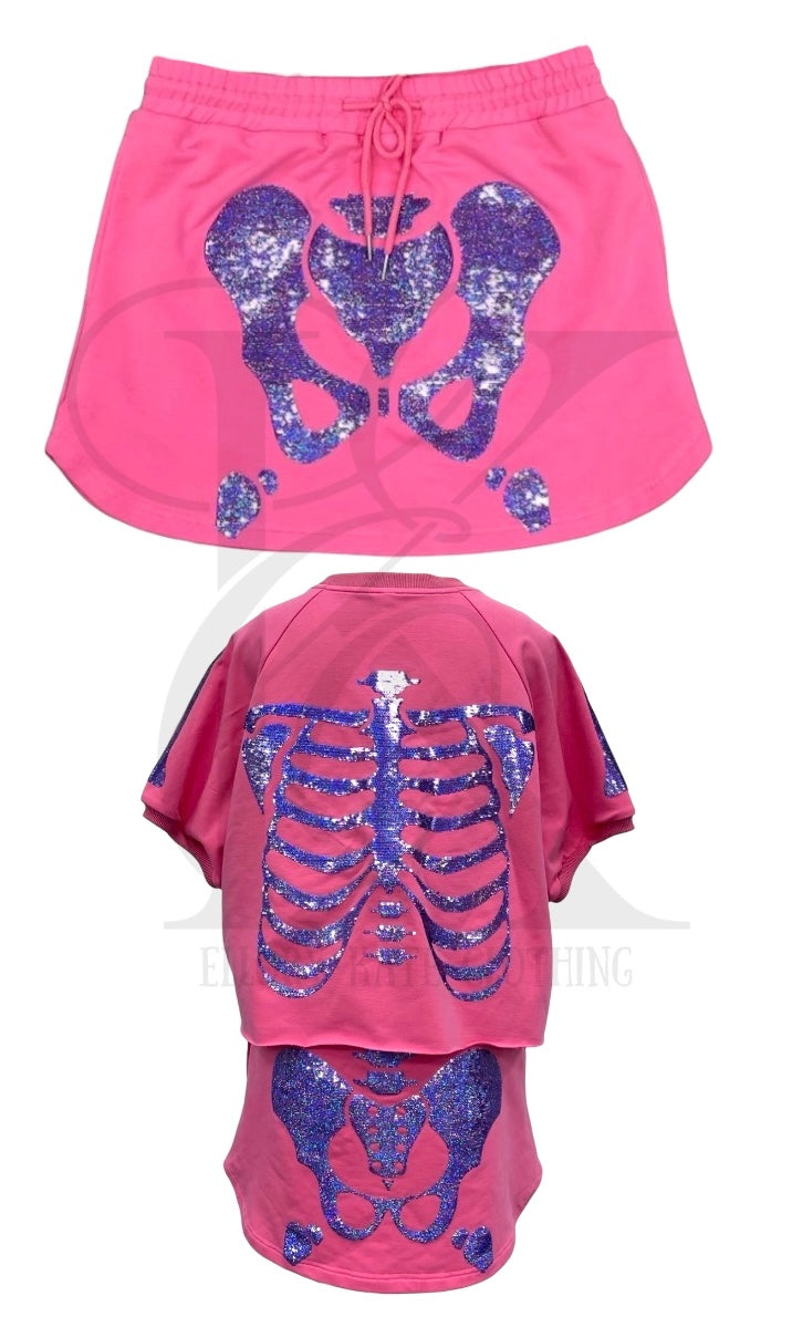 Pink Skelly | Skort | PREORDER