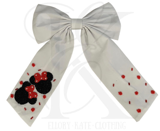 RTS - Red Polka Dot Bow Mouse - Bow
