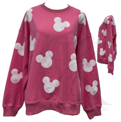 PRESALE - Mouse Sequin - Sweatshirt Kids - PINK