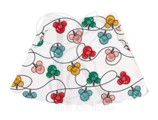 PRESALE - Mouse Lights - Scallop Skort - Womens