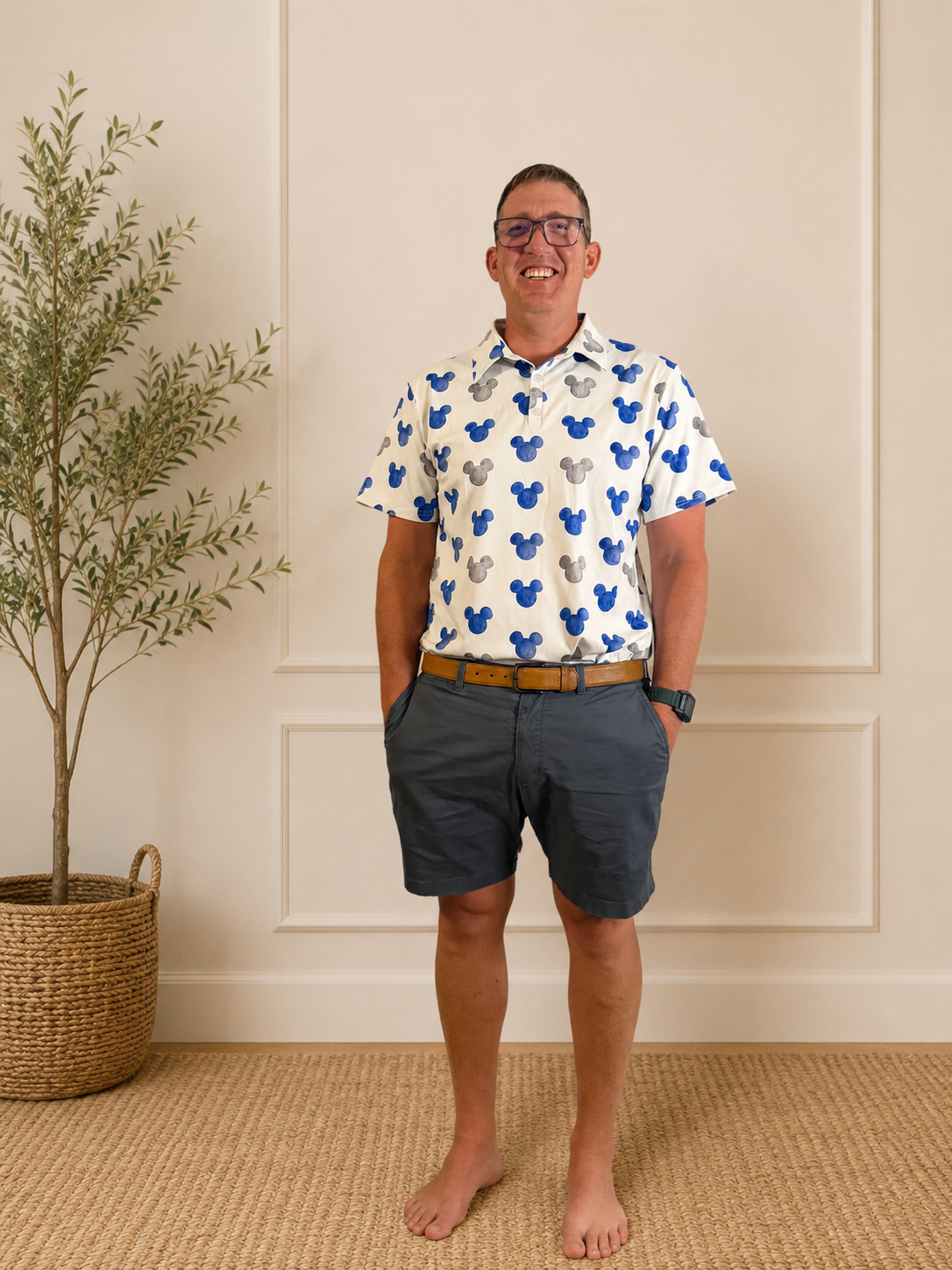Polo | Watercolor Mouse | Mens | PREORDER