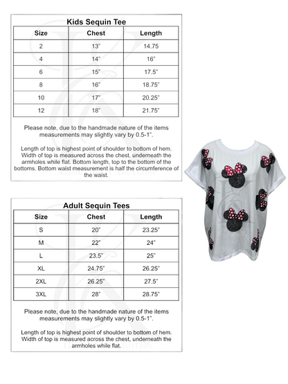 PRESALE - Bow Mouse & Sequins Tee - Kids