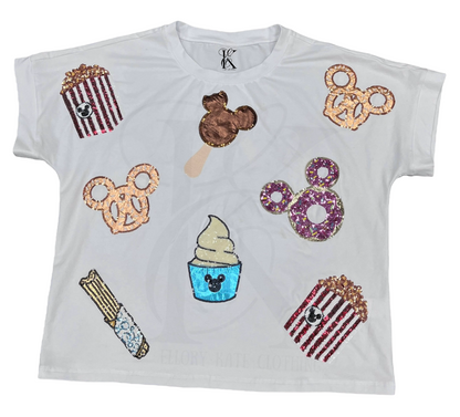 RTS - SNACKS Sequins - Tee - Adult