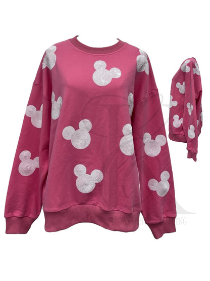 PRESALE - PINK Mouse Sequin - Sweatshirt - Adult