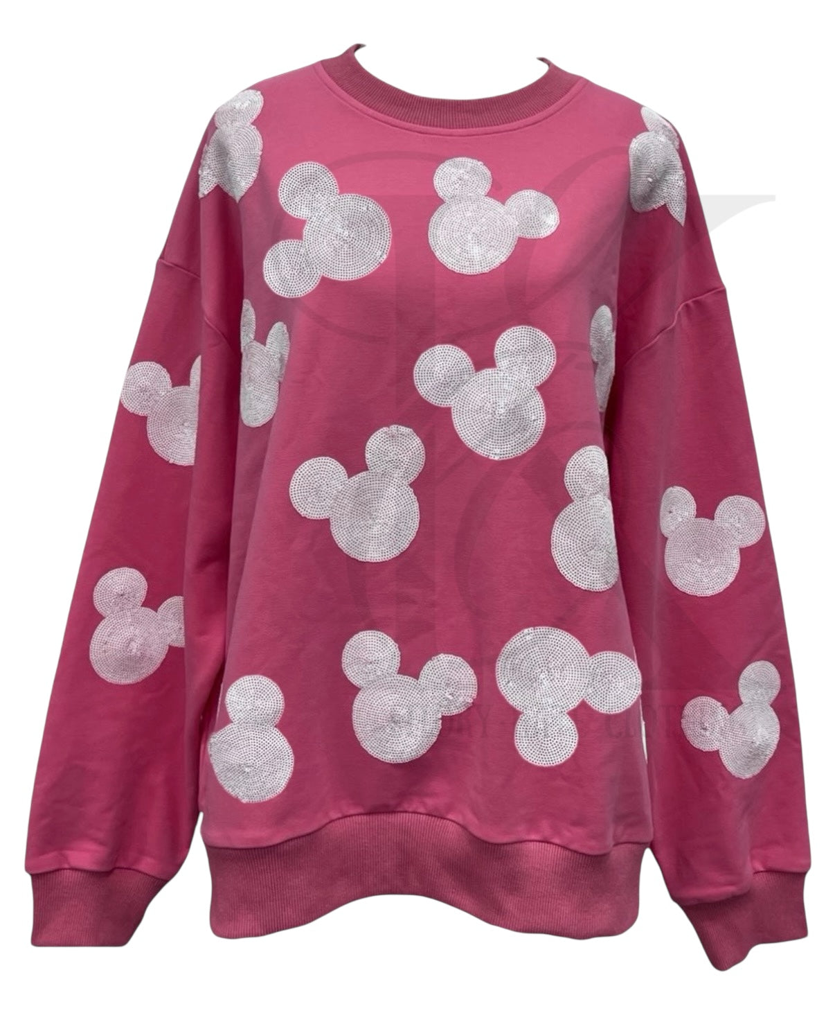 Pink Mouse Sequin | Sweatshirt | Womens | RTS
